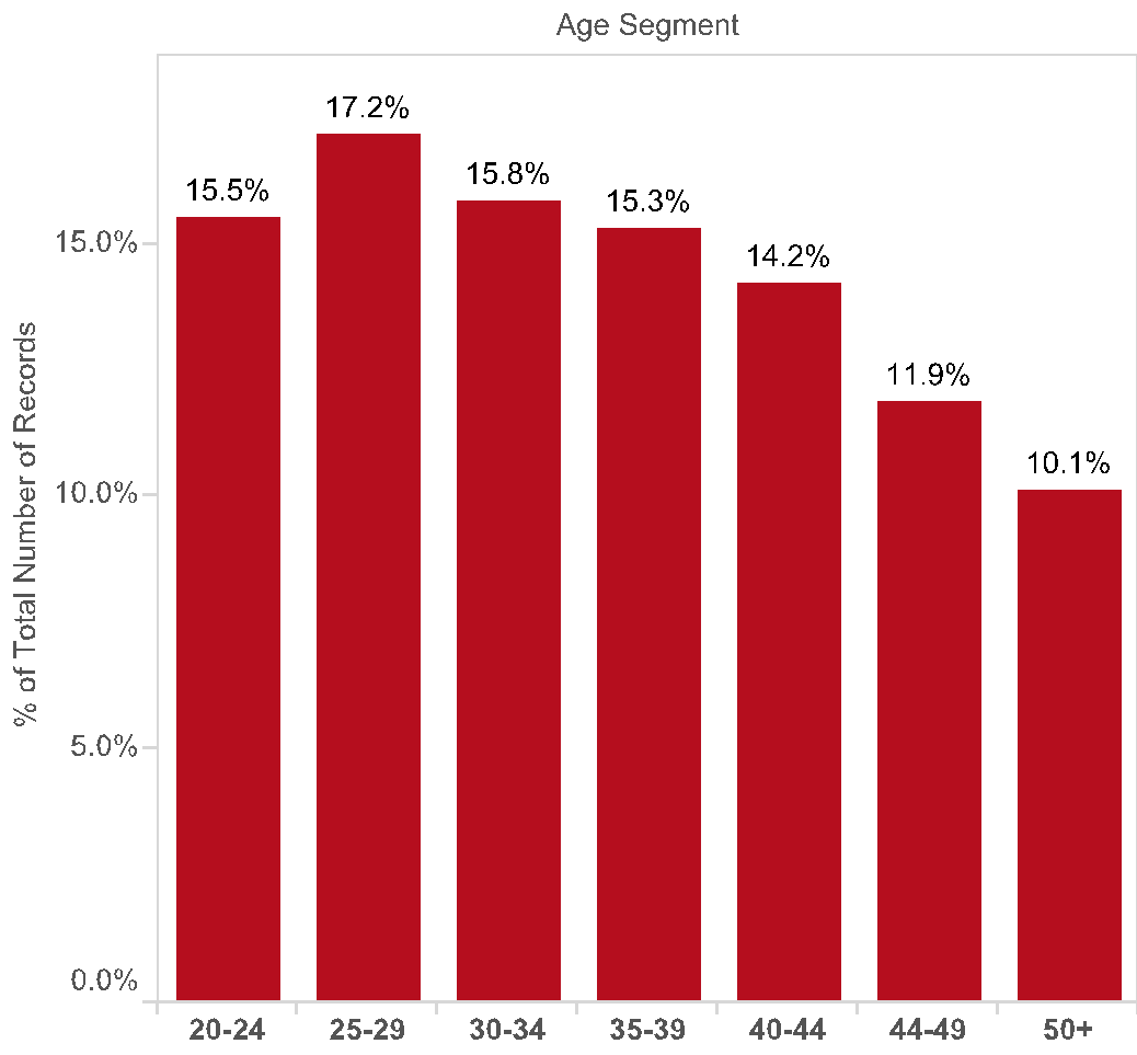Total Number of Records - Age Segment